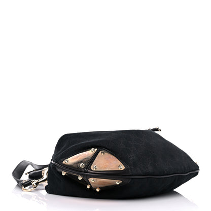 Gucci Monogram Medium Indy Top Handle Hobo Black 4 of 12