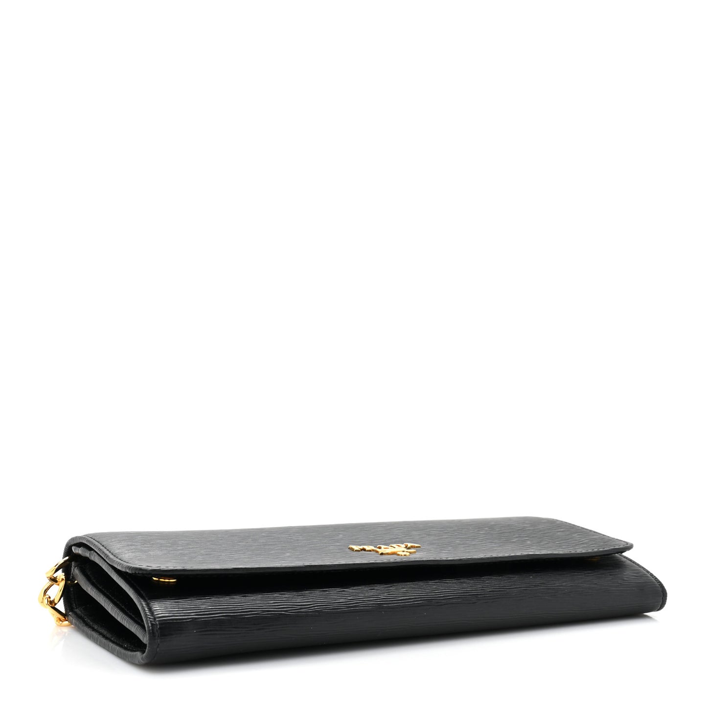 Vitello Move Metal Oro Chain Wallet Black
