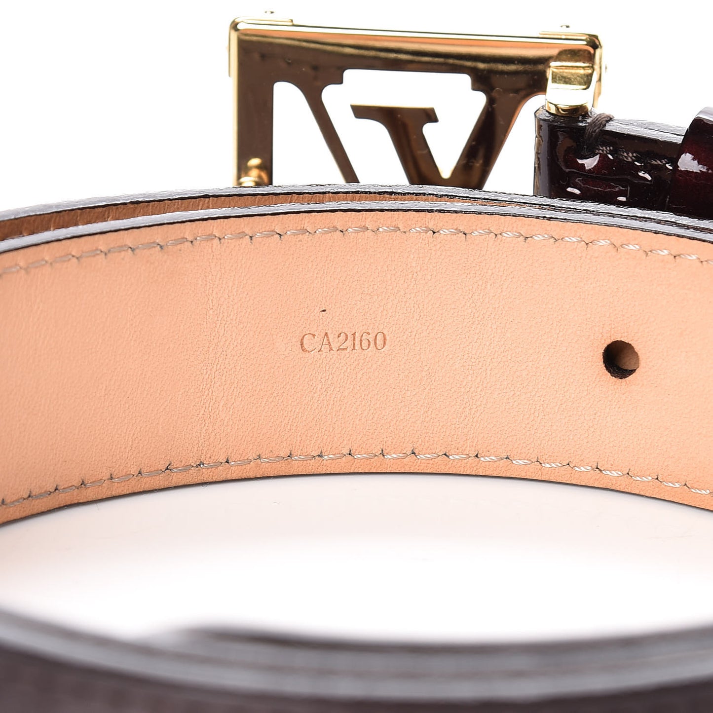 Vernis LV Frame Belt 90 36 Amarante