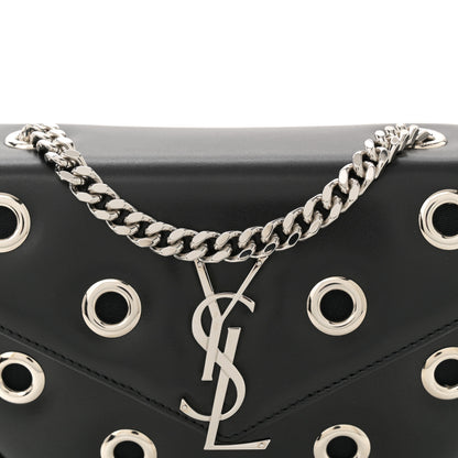 Saint Laurent Box Calfskin Grommet Crossbody Bag Black 8 of 11