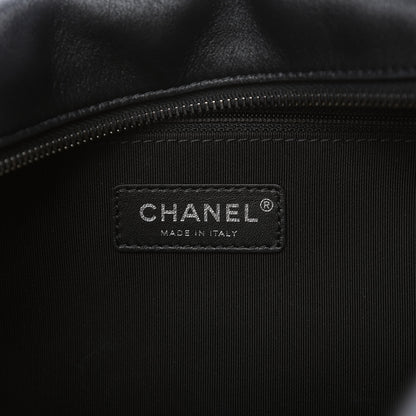 Chanel Calfskin Chain 20s Signature Hobo Black 8 of 11