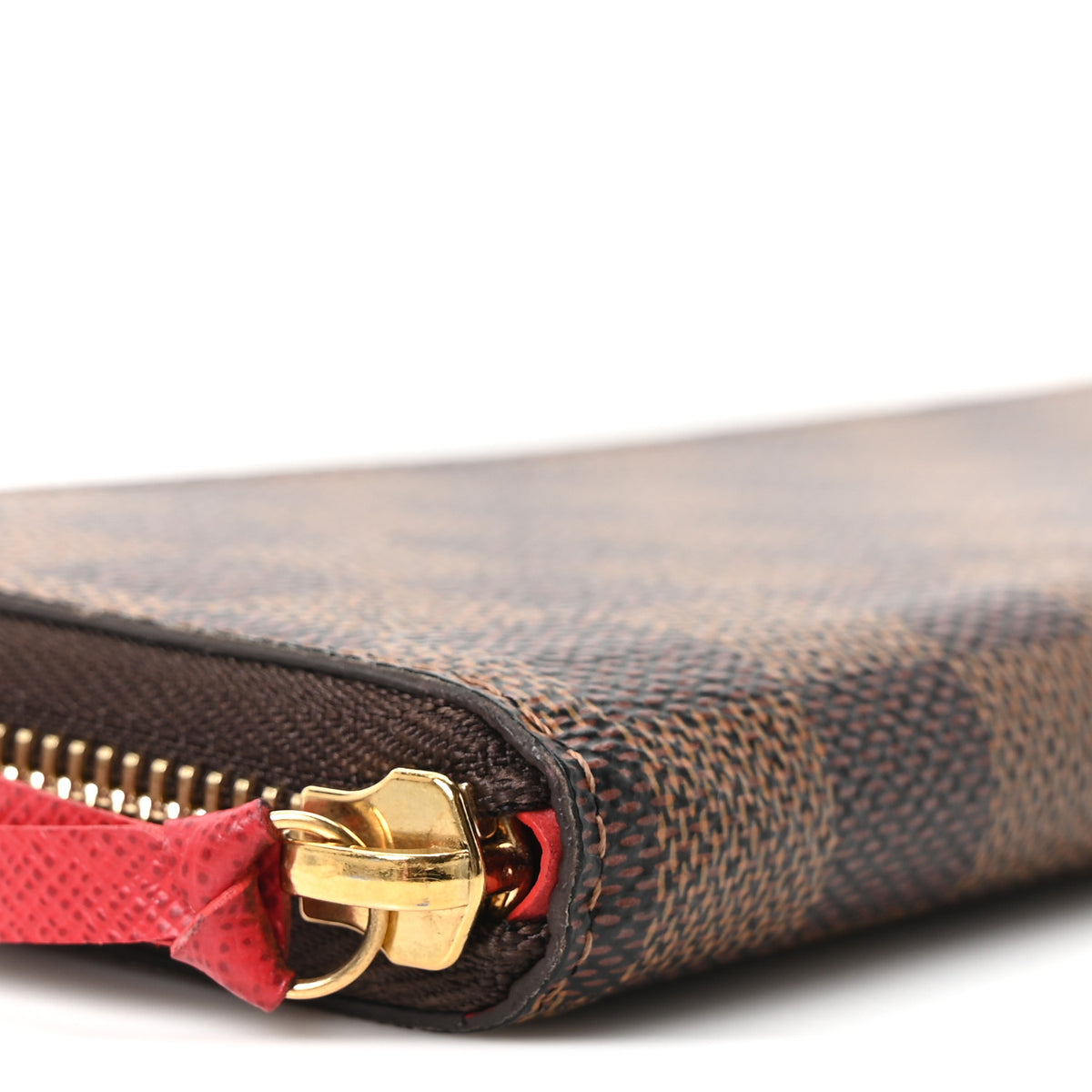 Damier Ebene Clemence Wallet Cherry