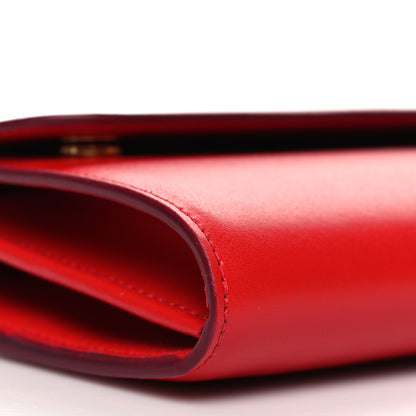 Alexander McQueen Calfskin Wallet on Chain Red 9 of 10