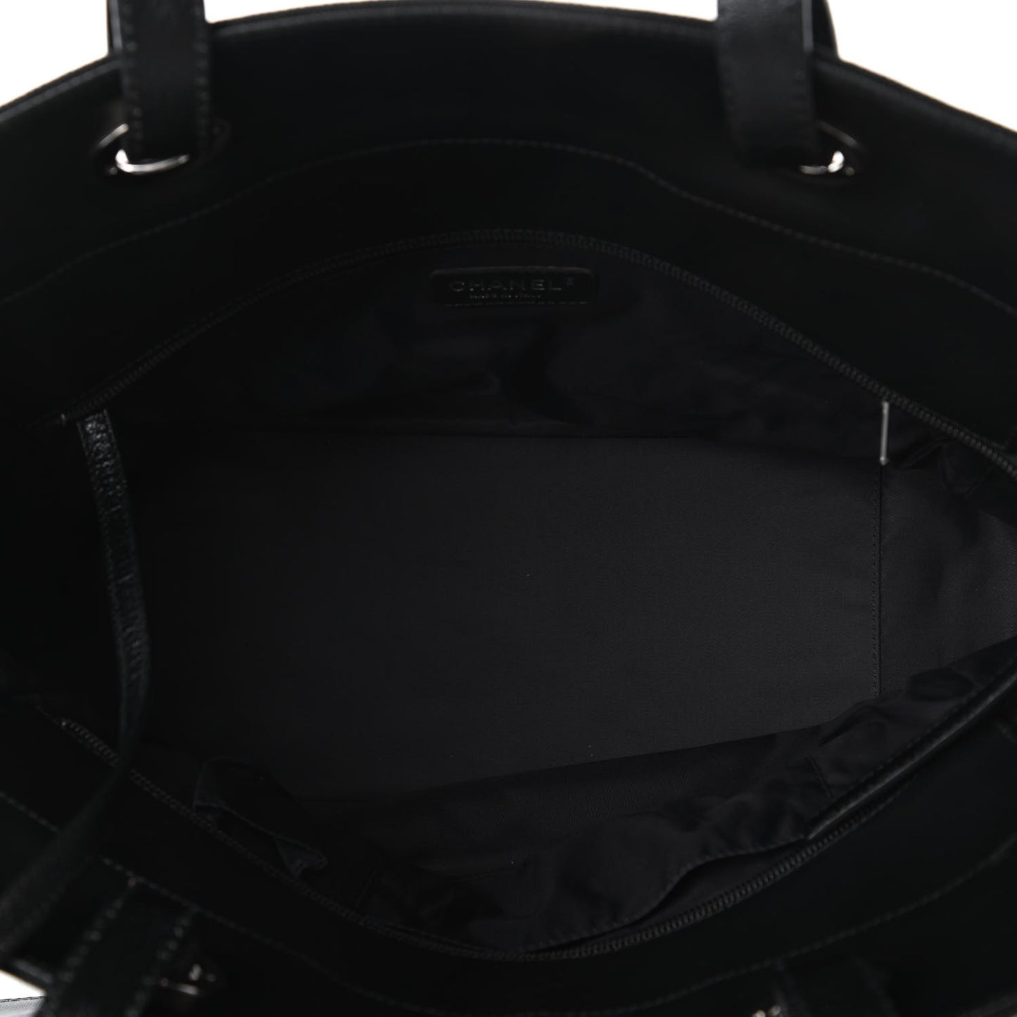 Coated Canvas Large Paris Biarritz Tote Black