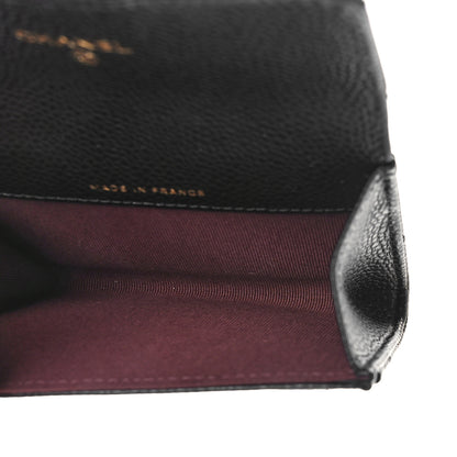 Chanel Caviar Quilted Flap Card Holder Wallet Black 5 of 10