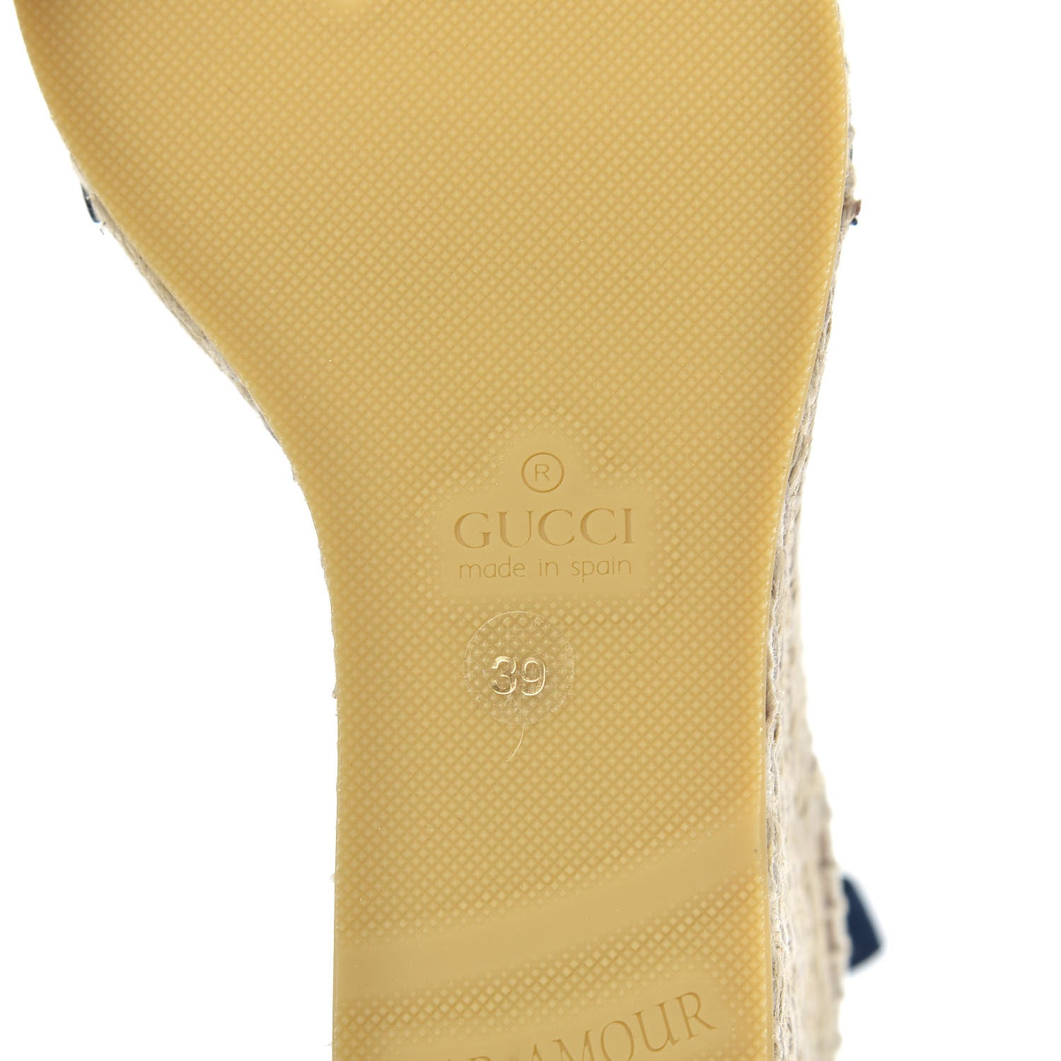 Gucci Canvas Sylvie Web Ankle Wrap Espadrille Wedge Sandals 39 Mystic White Hibiscus Red Maritime 7 of 9