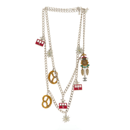 Chanel Paris Salzburg Charm Necklace Silver 2 of 4