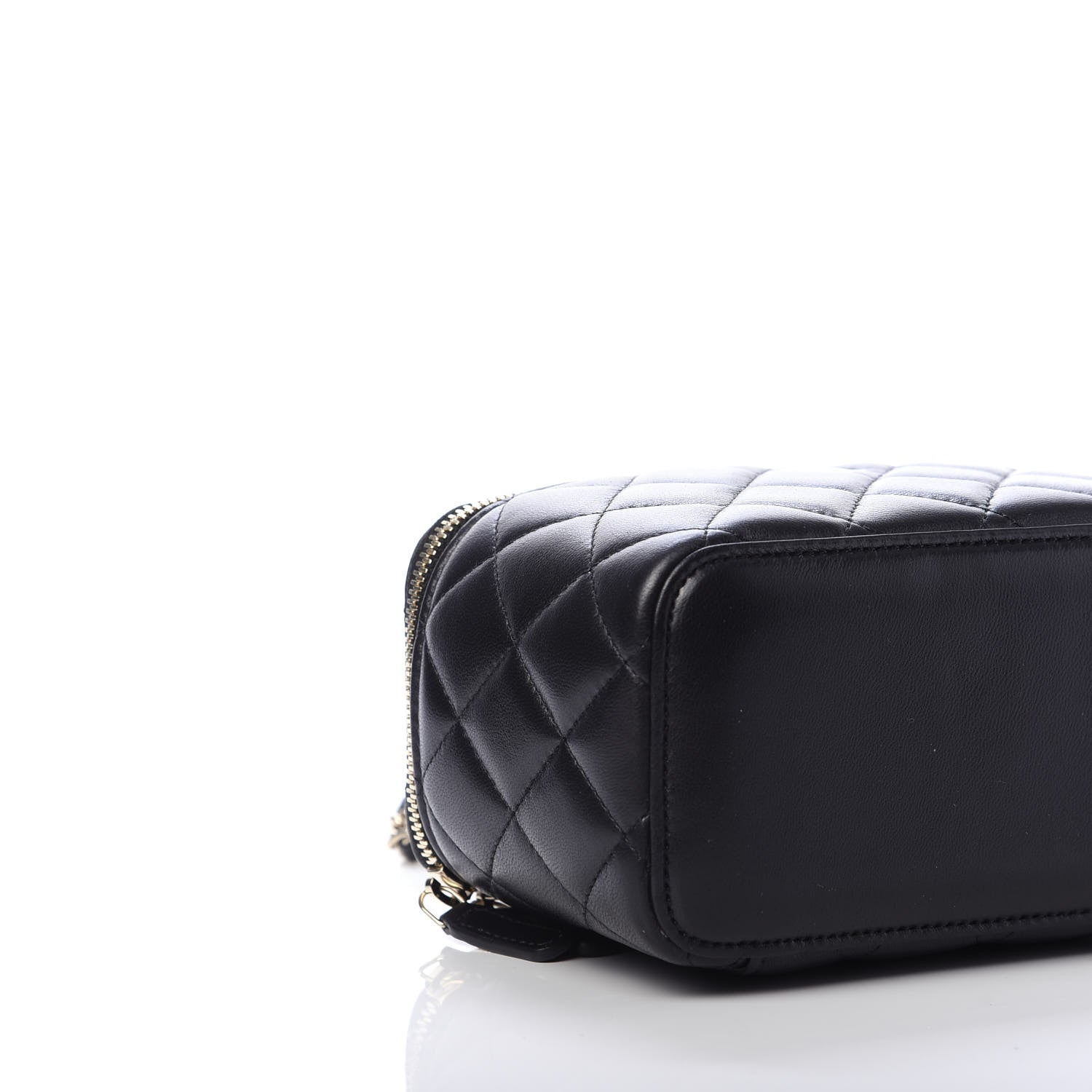 Chanel Lambskin Quilted Small Vanity Case With Chain Black 6 of 11