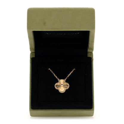 Van Cleef & Arpels 18K Yellow Gold Guilloche Vintage Alhambra Pendant Necklace 5 of 5