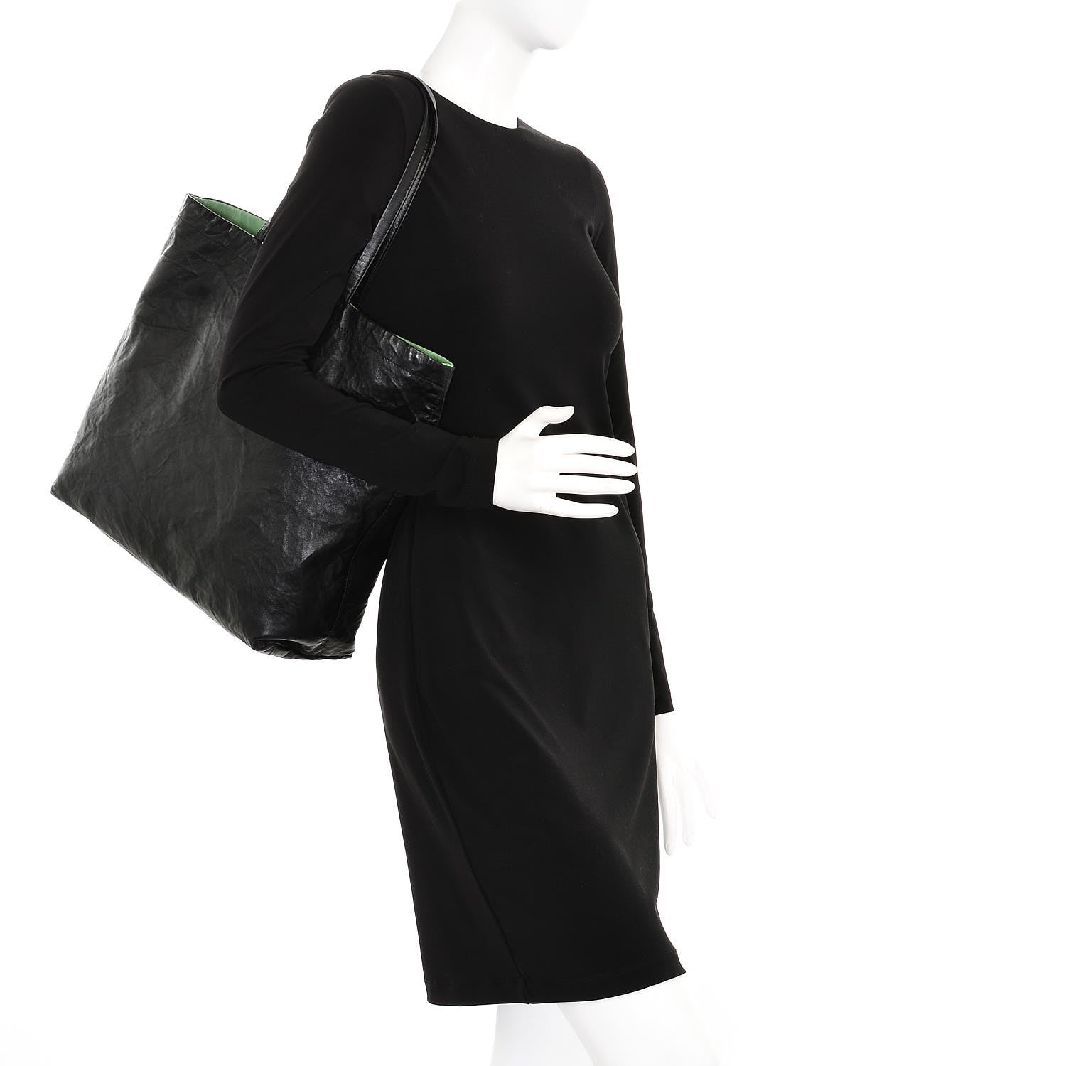 Prada Nappa Antique Reversible Tote Nero Black Agave 2 of 9