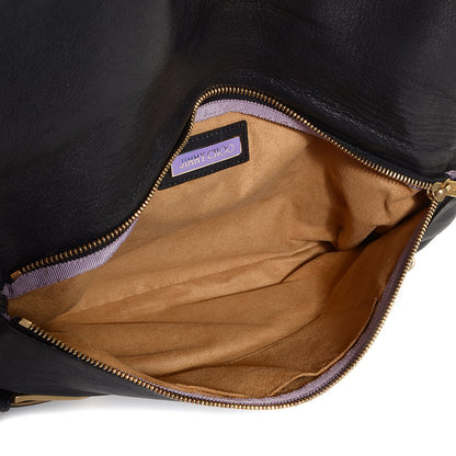 Jimmy Choo Leather Troy Clutch Black Gold 5 of 8