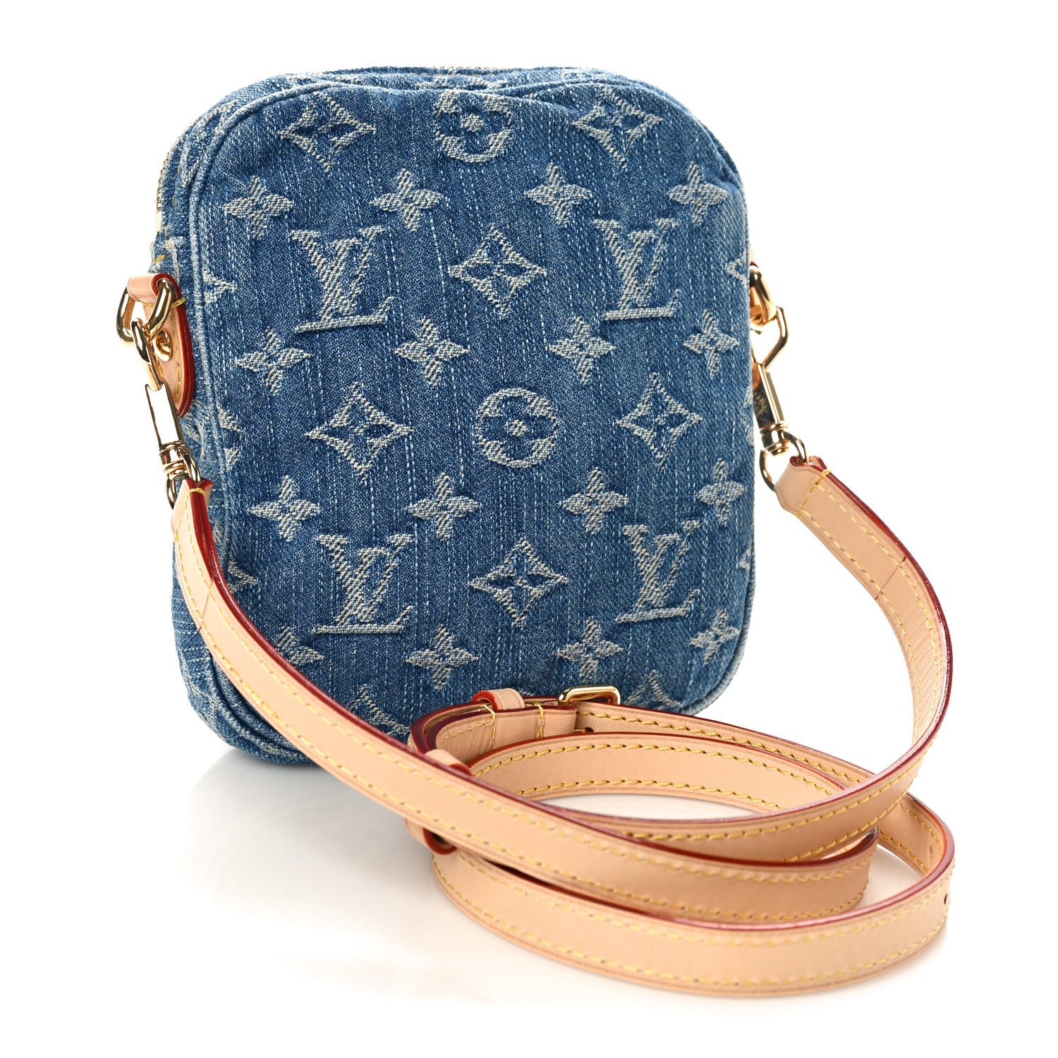Louis Vuitton Monogram Denim Camera Bag Blue 2 of 8