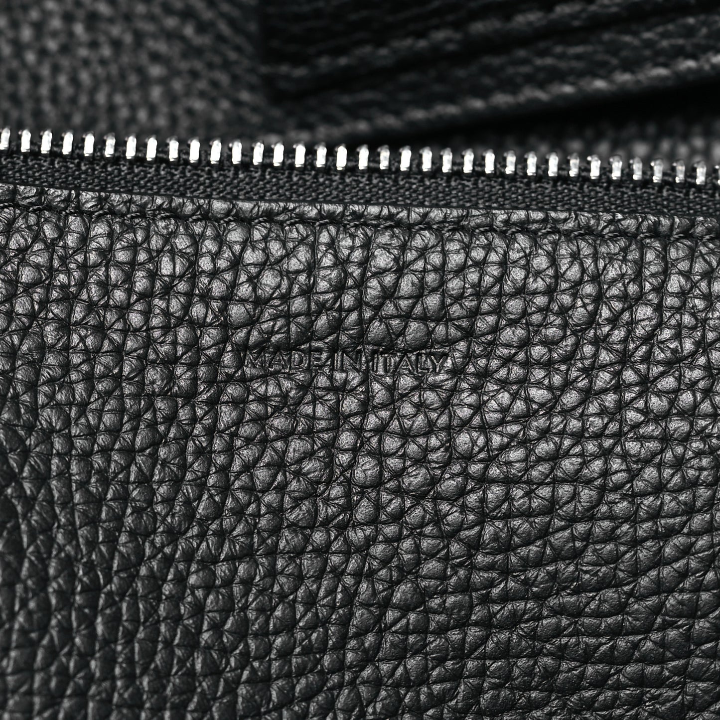 Supple Grained Calfskin Medium Big Bag Black