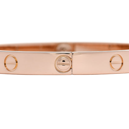 Cartier 18K Pink Gold 4 Diamond LOVE Bracelet 17 4 of 7