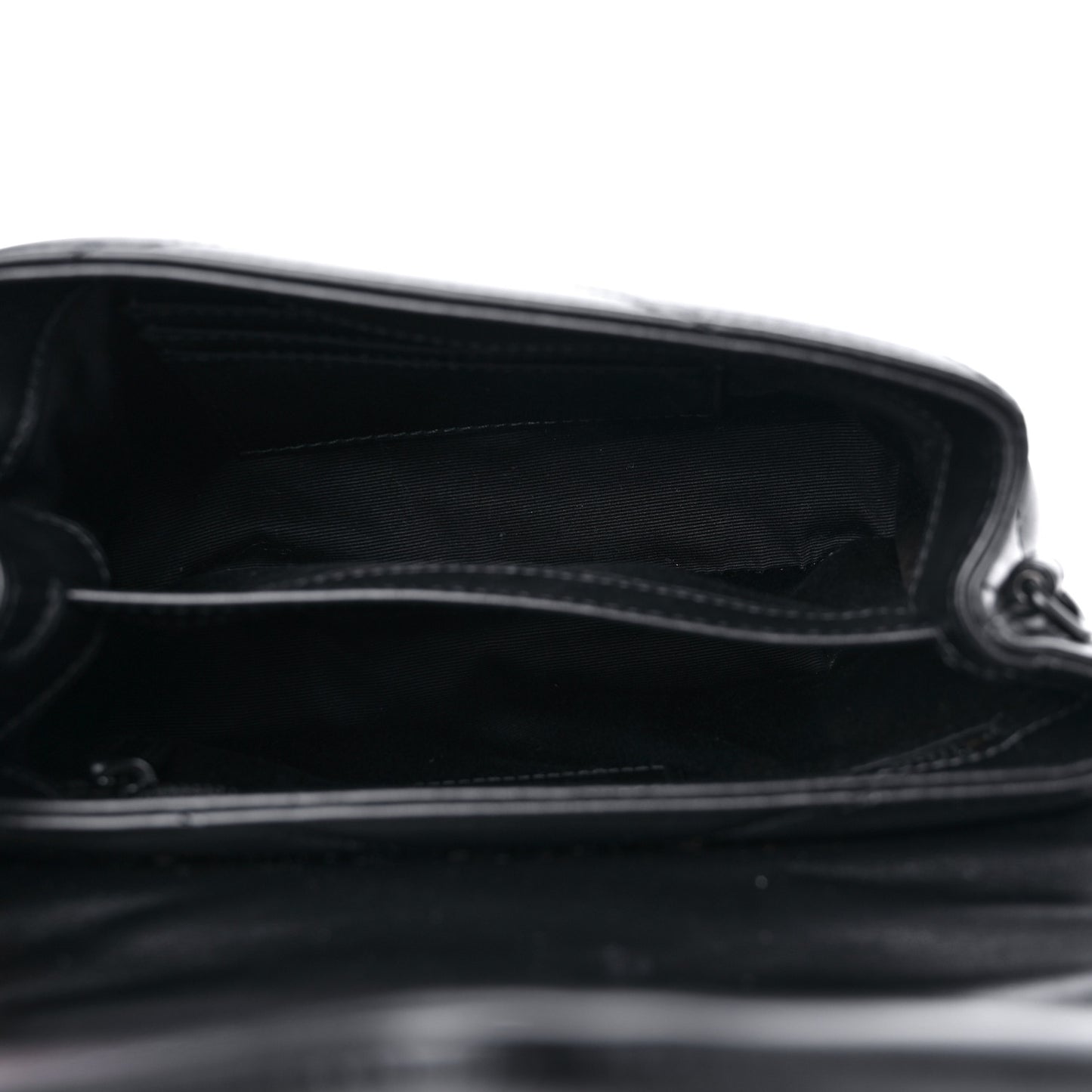 Calfskin Y Quilted Monogram Monochrome Toy Loulou Crossbody Bag Black