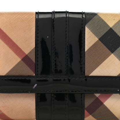 Burberry Patent Supernova Check Compact Wallet Black 8 of 13