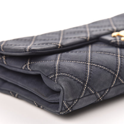 Chanel Calfskin Triple Stitched Medium Flap Navy 13 of 15