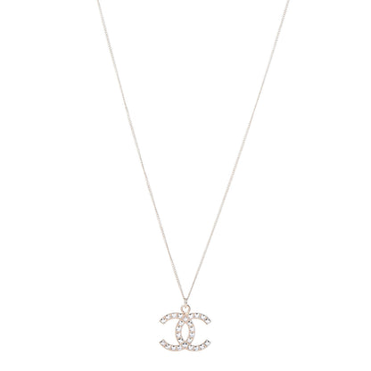 Chanel Baguette Crystal CC Necklace Light Gold 1 of 4
