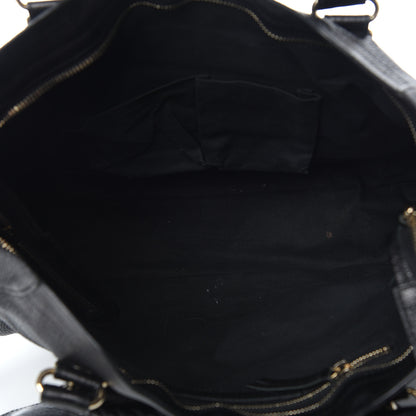 Balenciaga Chevre Gold Metallic Edge Hardware City Black 4 of 11