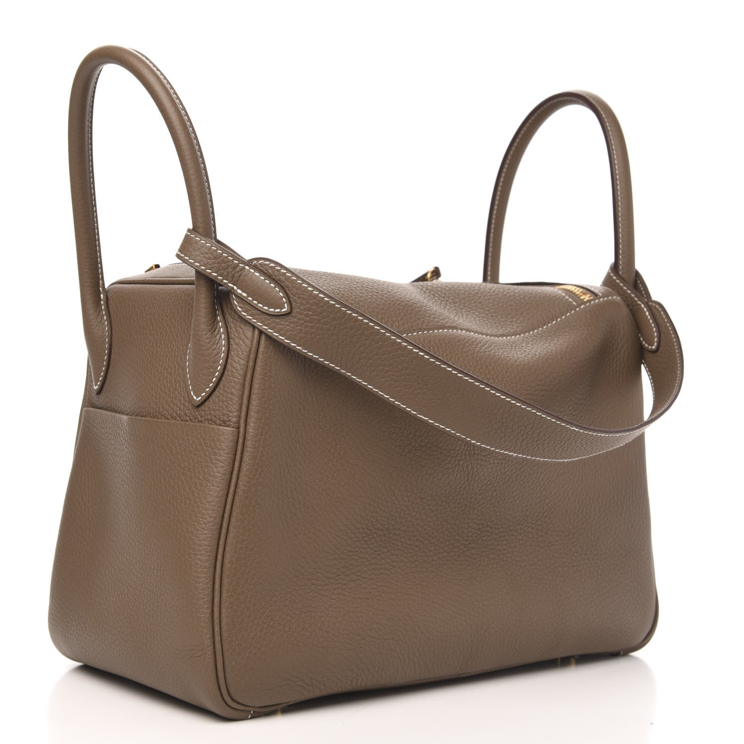 Hermes Taurillon Clemence Lindy 30 Etoupe 3 of 9