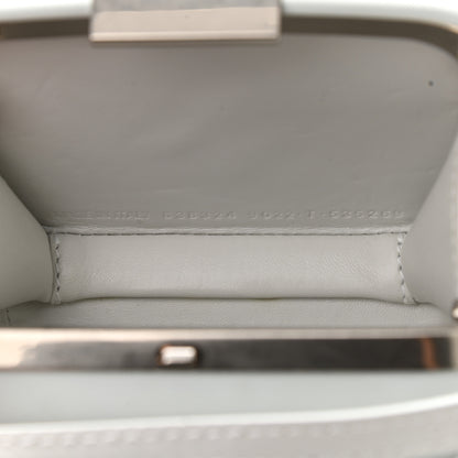 Balenciaga Recycled Plastic Calfskin Embossed Mini Lunch Box Case with Strap White 7 of 10