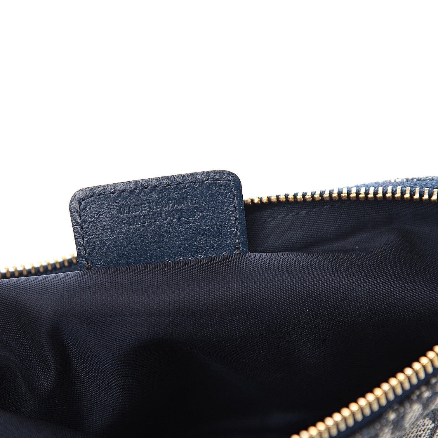 Christian Dior Monogram Mini Saddle Pochette Navy 6 of 9