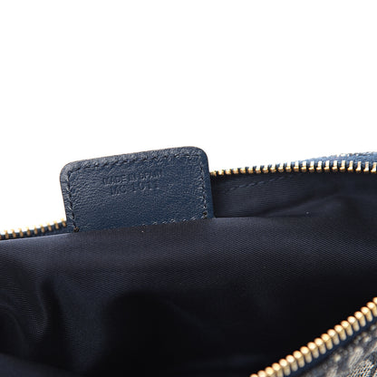 Christian Dior Monogram Mini Saddle Pochette Navy 6 of 9