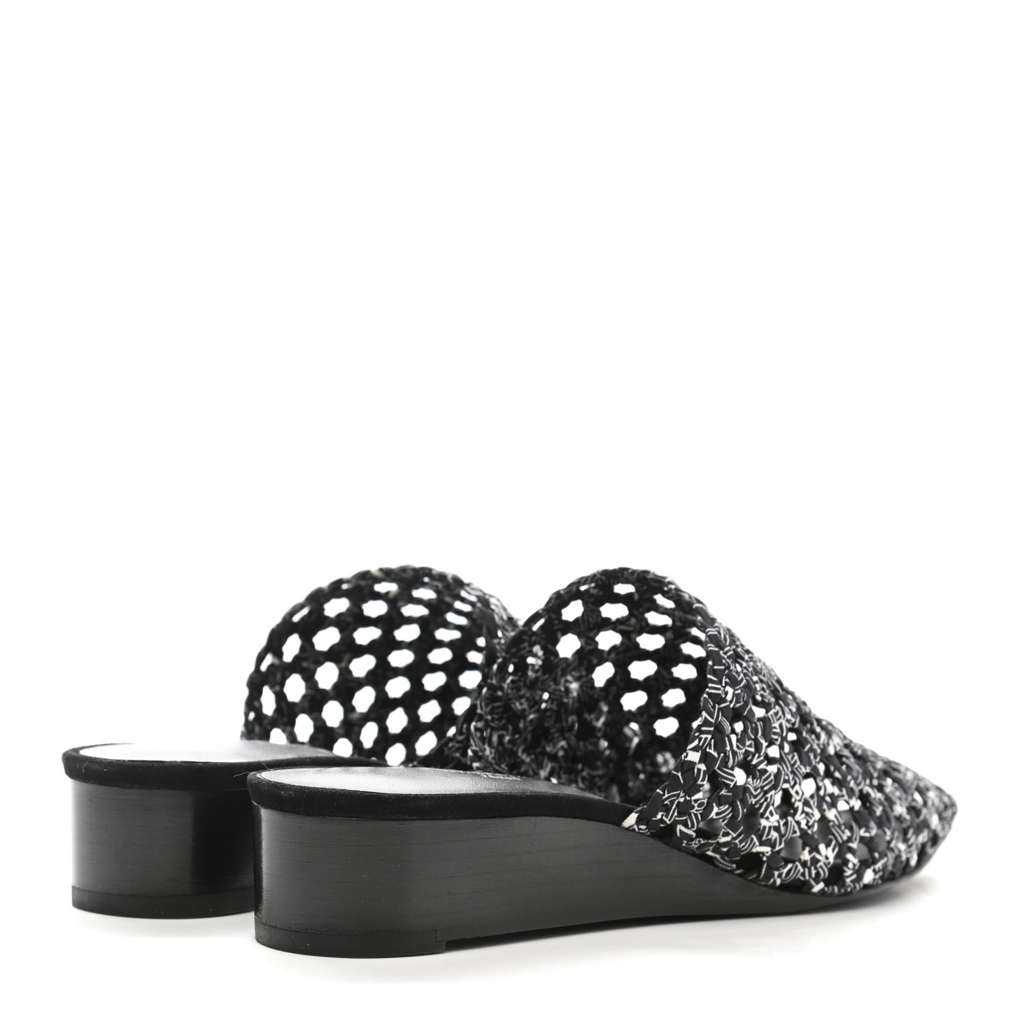 Silk Toscane Tressee Astrologie Print Mules 38.5 Black White