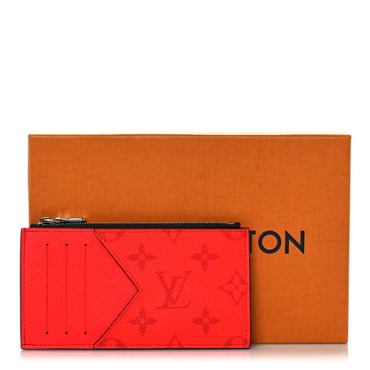 Louis Vuitton Taigarama Coin Card Holder Fire Red 8 of 8