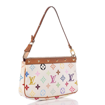 Louis Vuitton Monogram Multicolor Pochette Accessories White 3 of 12