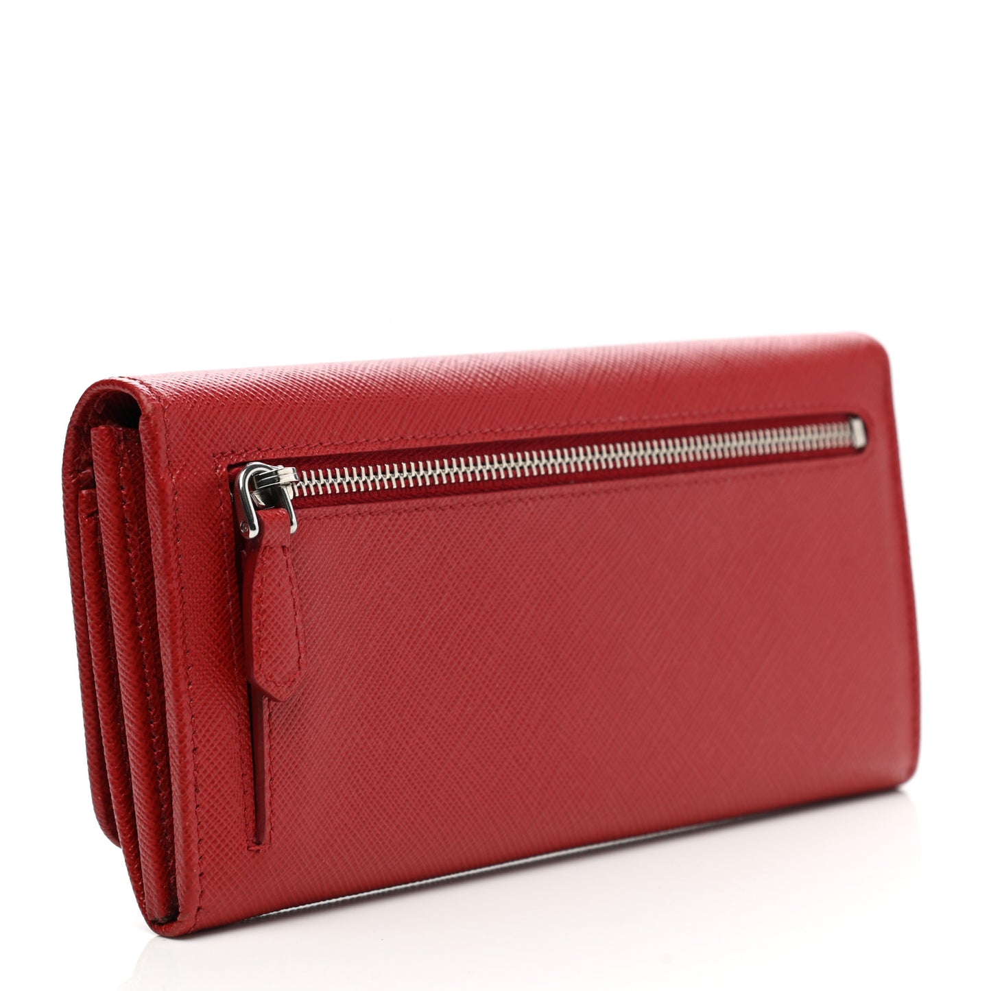 Saffiano Metal Flap Wallet Black Fuoco