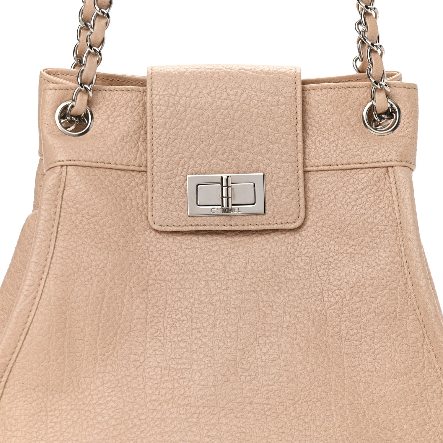 Chanel Calfskin Mademoiselle Shoulder Bag Beige 7 of 10