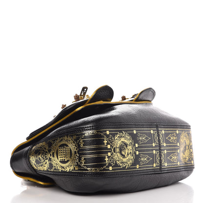 Fendi Calfskin Embellished B Bag Black 4 of 12