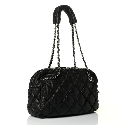 Chanel Lambskin Bubble Quilt Camera Case Black 2 of 6