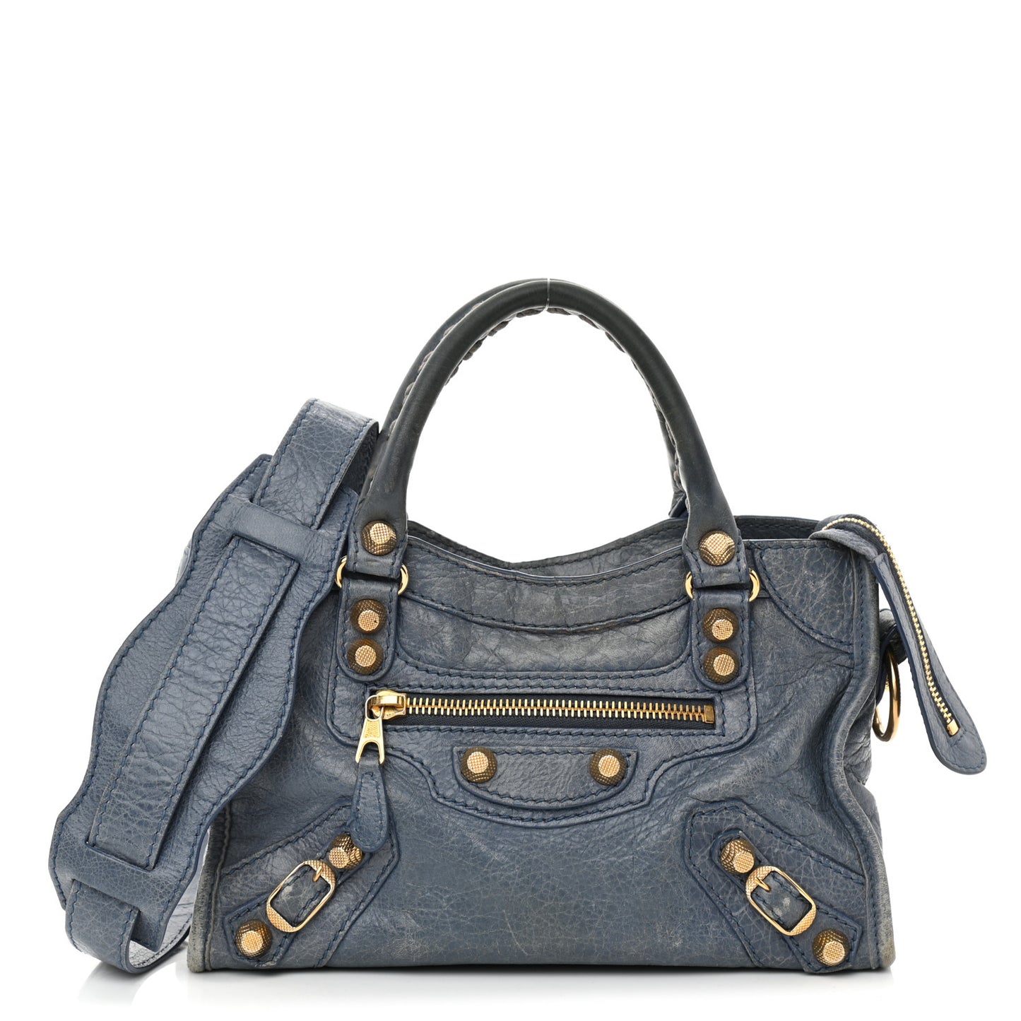 Agneau Giant 12 Gold Hardware Mini City Bleu Persan
