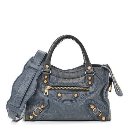Balenciaga Agneau Giant 12 Gold Hardware Mini City Bleu Persan 1 of 17