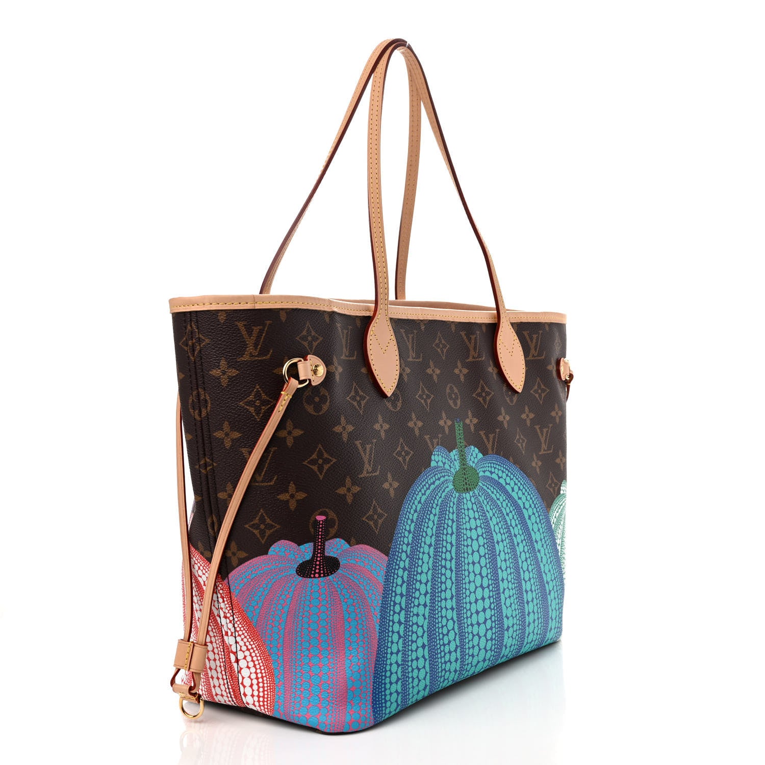 Louis Vuitton LV X YK Monogram Kusama Pumpkin Neverfull MM 4 of 10