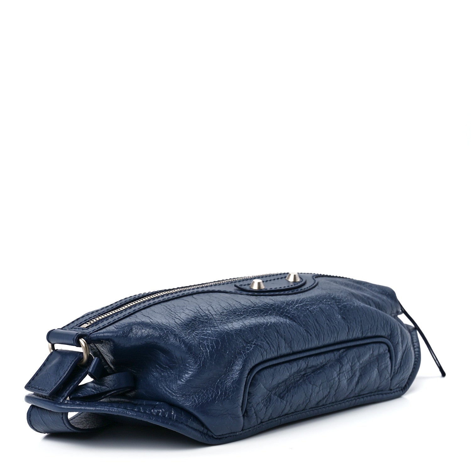 BALENCIAGA ネイビー　ボディバッグ Balenciaga Stadio Classic Silver Hardware Neo Lift Hip Bag Bleu