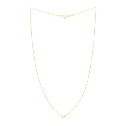 Tiffany 18K Yellow Gold Diamond .16ct Elsa Peretti Diamonds by the Yard Pendant Necklace 3 of 5