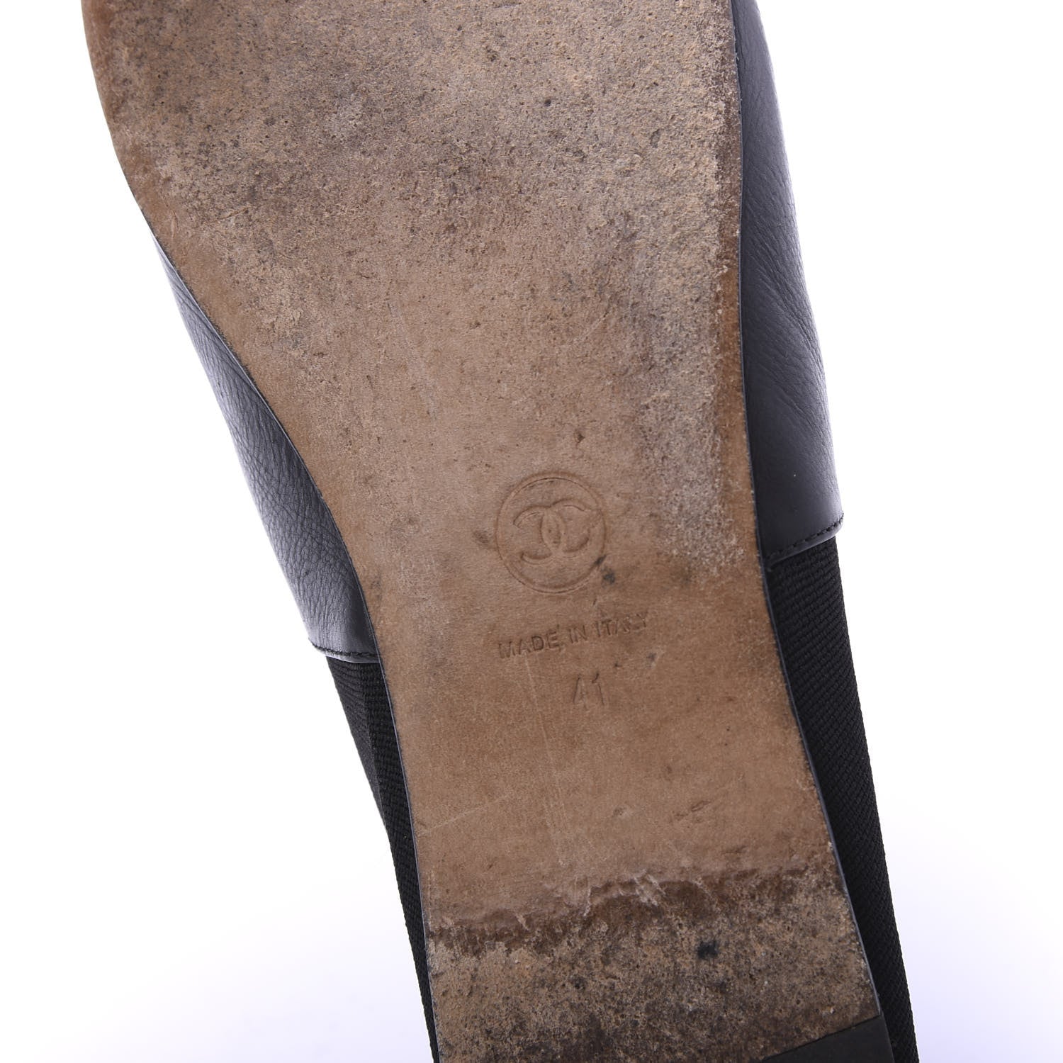 Chanel Calfskin Grosgrain Camellia Mocassin Loafers 41 Black 6 of 9