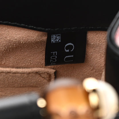 Gucci Nappa Bamboo Web Mini Nymphaea Top Handle Bag Black 6 of 15