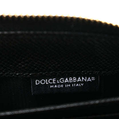 Dolce & Gabbana Dauphine Daisy Print Zip Around Wallet Black 6 of 7