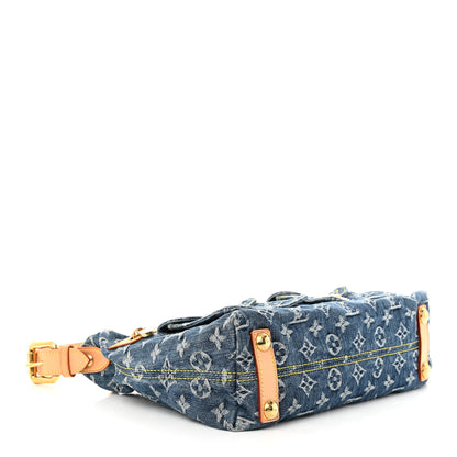 Louis Vuitton Monogram Denim Baggy PM Blue 4 of 9