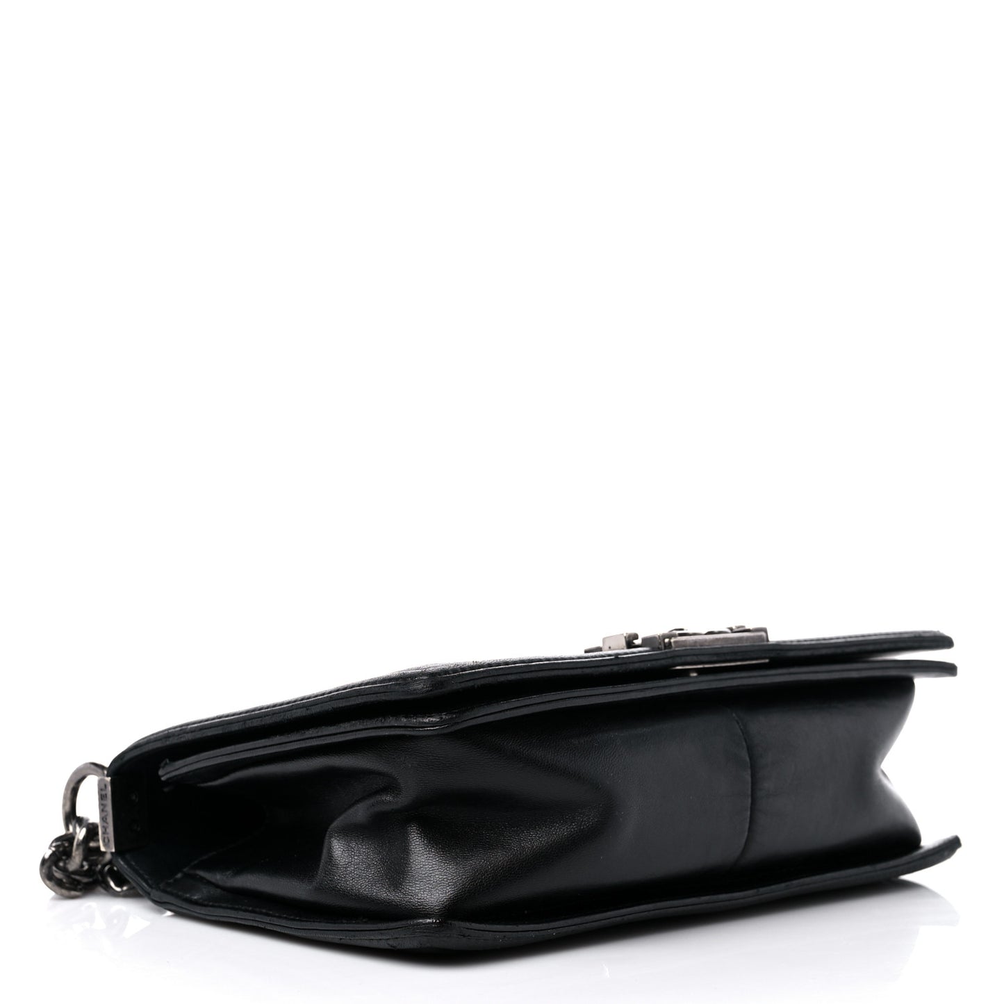 Lambskin Quilted Medium Boy Flap Black