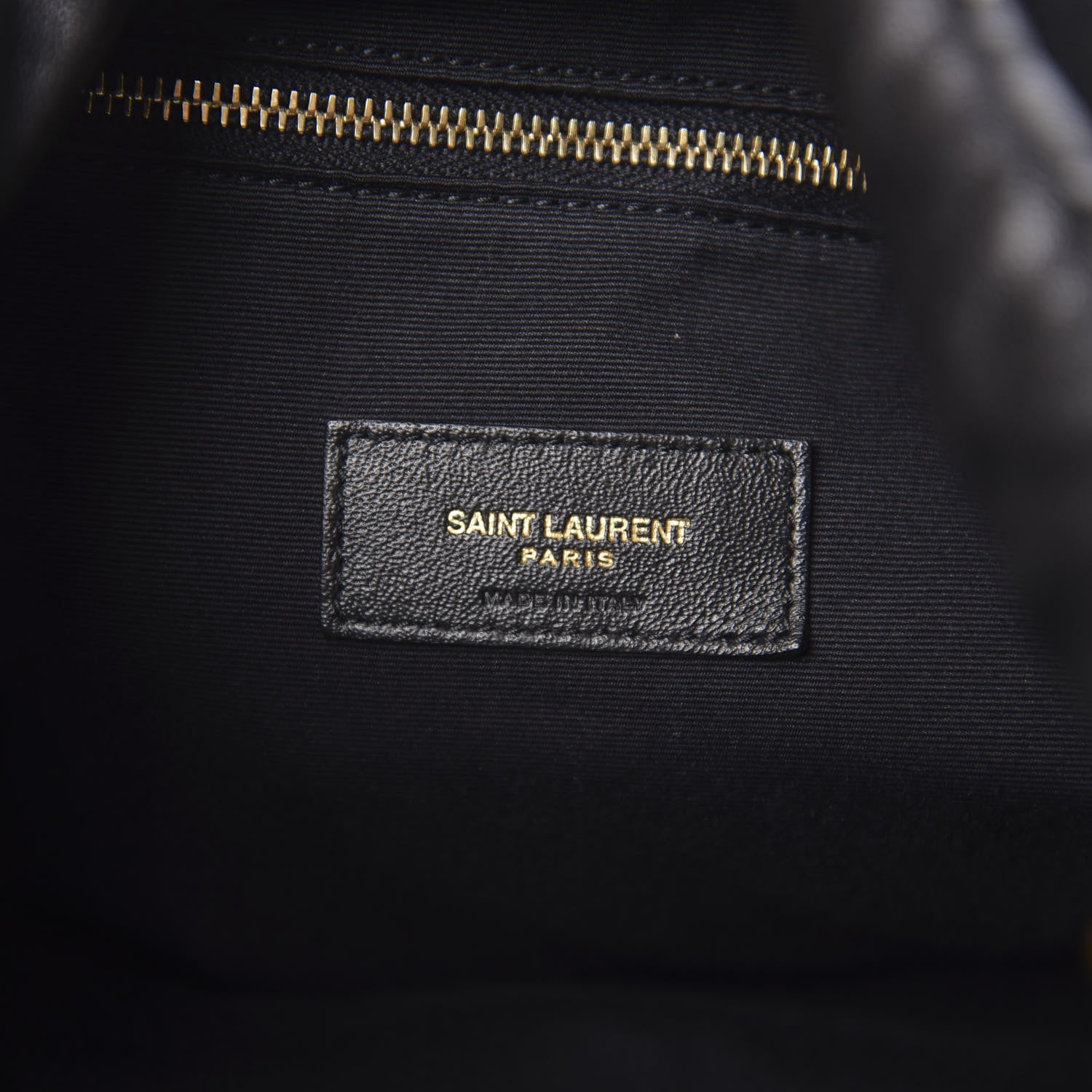 Saint Laurent Canvas Calfskin Bandana Teddy Drawstring Bag Black 6 of 9