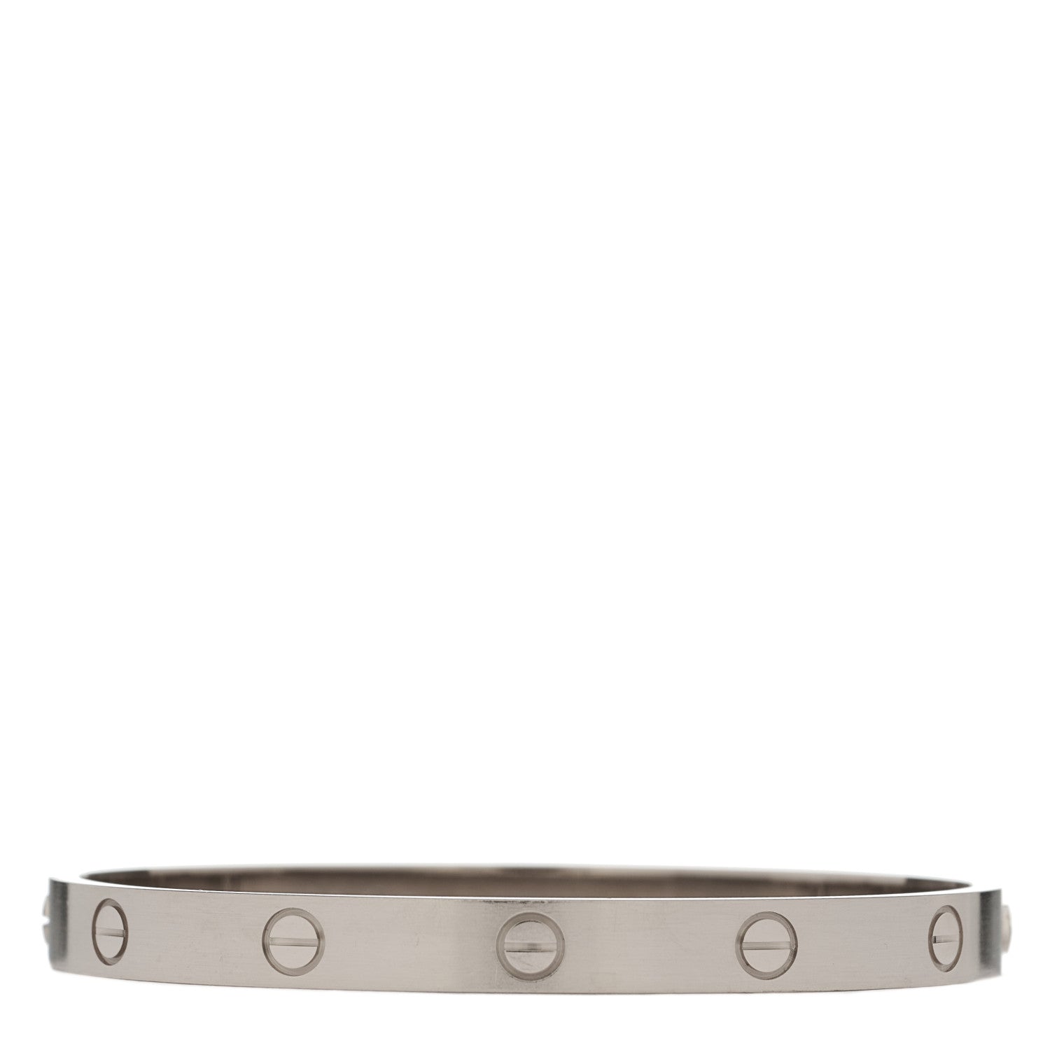 Cartier 18K White Gold LOVE Bracelet 18 1 of 8