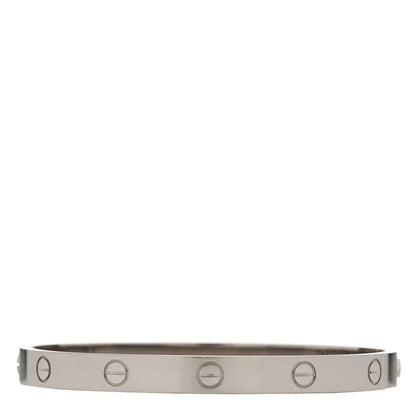 Cartier 18K White Gold LOVE Bracelet 18 1 of 8