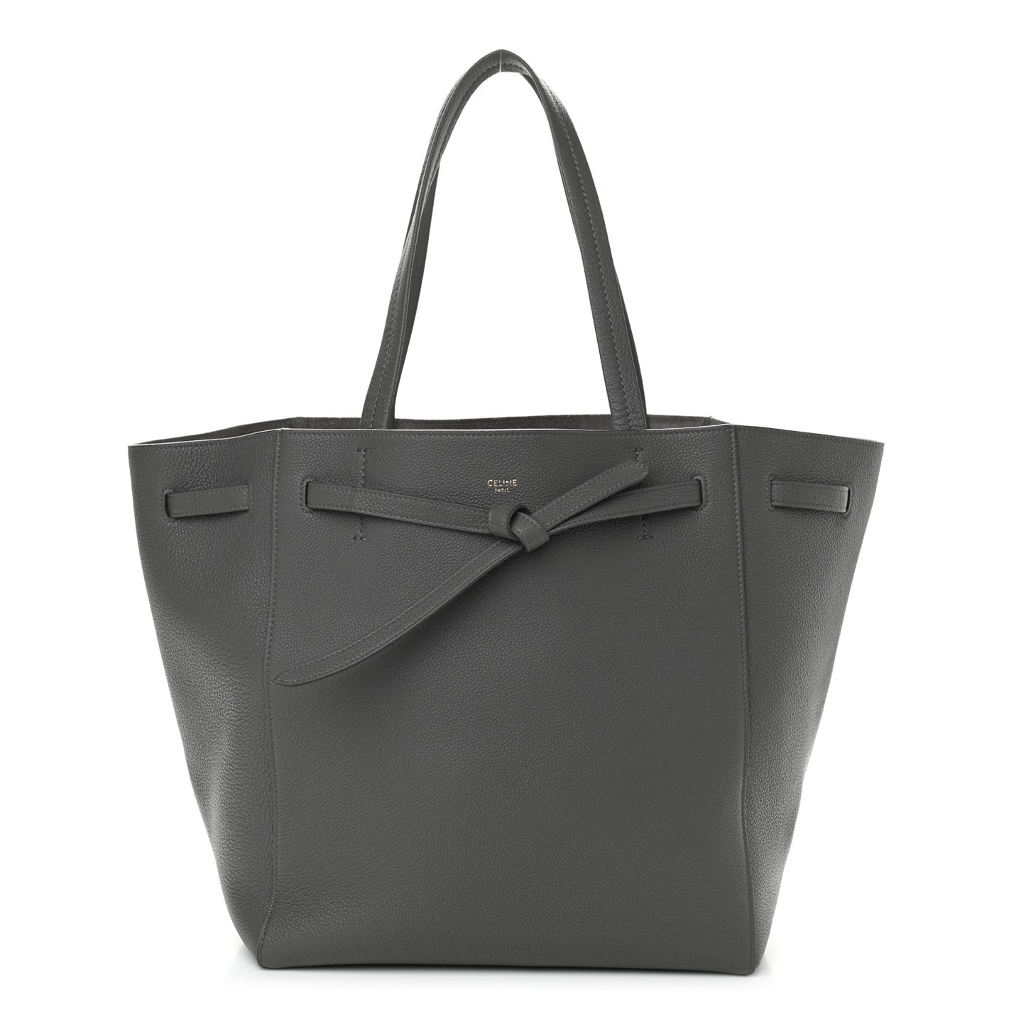 Soft Grained Calfskin Small Belt Cabas Phantom Grey