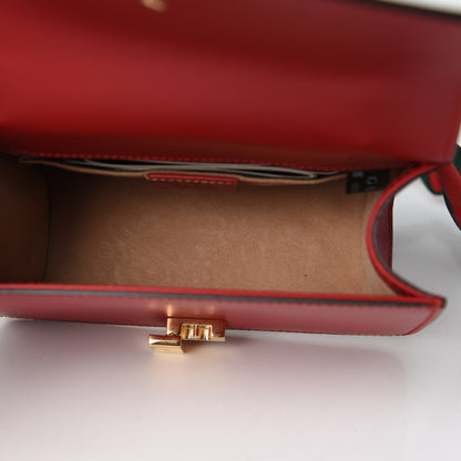 Gucci Calfskin Mini Sylvie Chain Shoulder Bag Hibiscus Red 5 of 10