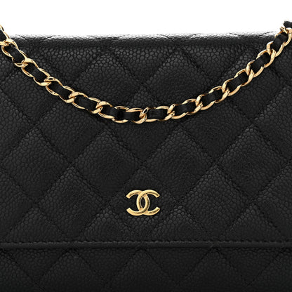 Chanel Caviar Quilted Wallet on Chain WOC Black 7 of 12